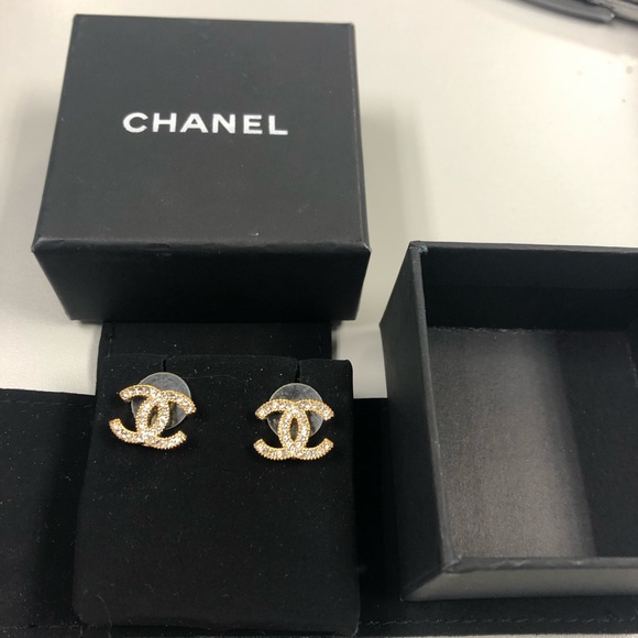 CHANEL Jewelry - CHANEL Logo Stud Earrings